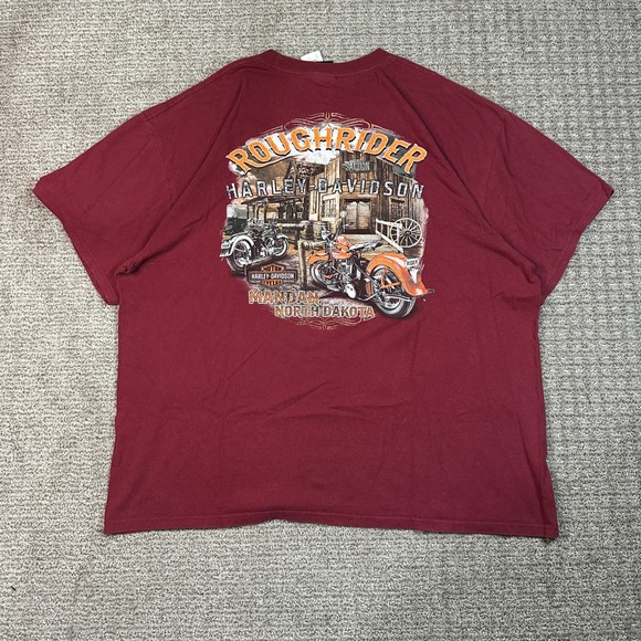 Harley-Davidson Other - Harley Davidson Mens 2XL T-Shirt Burgundy Red Motorcycle Sunset Graphic Tee